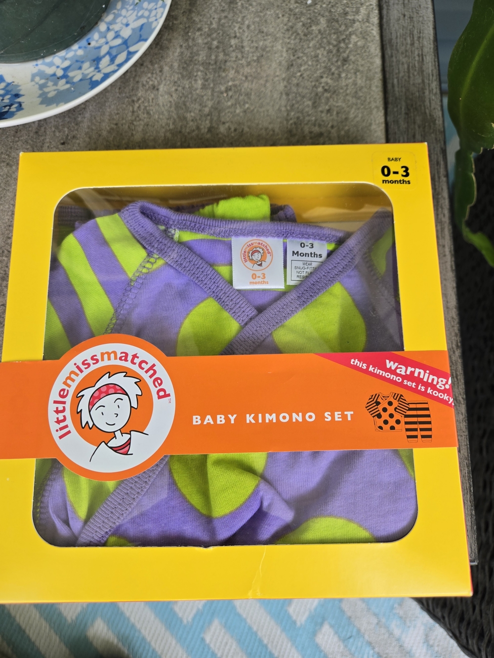 Baby Kimono Set - Purple & Green
